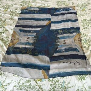Beautiful Abstract Painting Scarf with Signature.  Super soft size 25x70